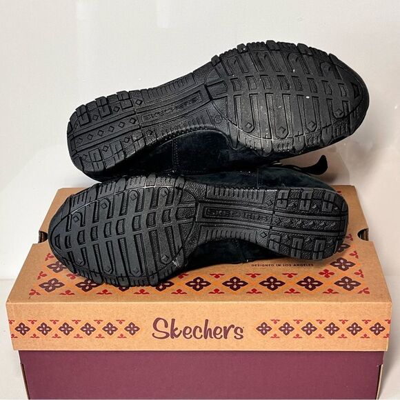 Skechers Bikers High Grade Lite Suede & Sweater Knit Ankle Boot - Picture 7 of 7